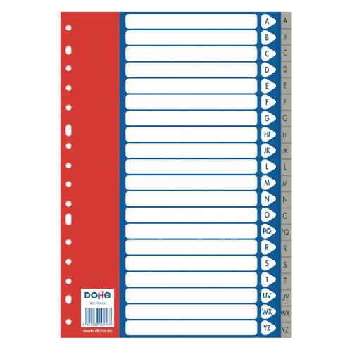 DOHE - ÍNDICES POLIPROPILENO A-Z (20 POSICIONES)-GRIS FOLIO 227X315 (Ref.90456)