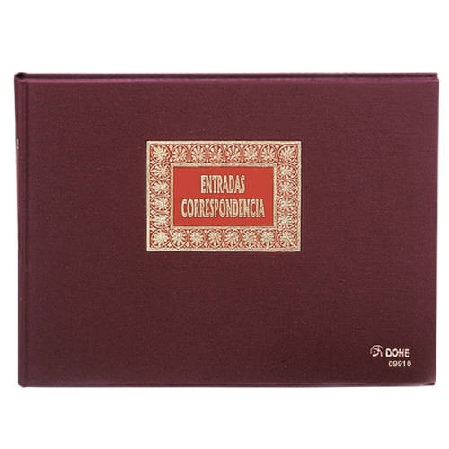 DOHE - LIBRO DE REGISTROS ENTRADA CORRESPONDENCIA FOLIO APAISADO 100 HOJAS (Ref.09910)