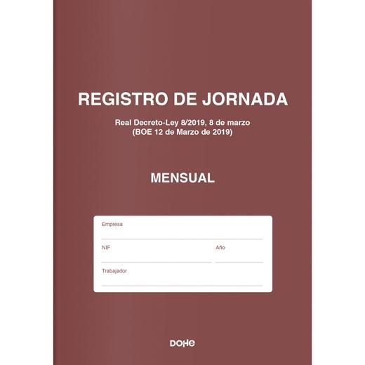 DOHE - LIBRO REGISTRO JORNADA A4 NAT. 6h (Ref.9999)