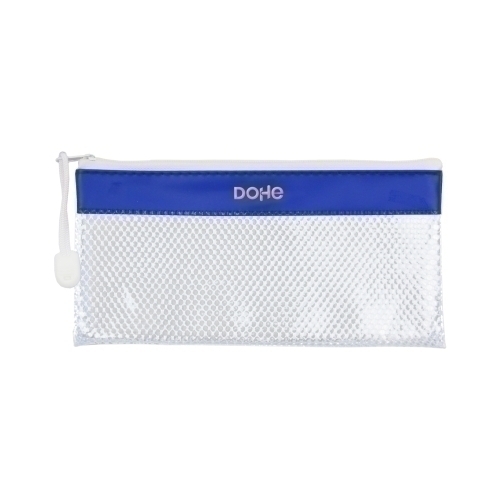 DOHE - PORTATODO CREMALLERA APAISADO PVC BLANCO/AZUL (Ref.91226)