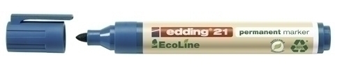 EDDING - MARCADOR PERMANENTE 21 ECOLINE CONICO AZUL (Ref.21003)