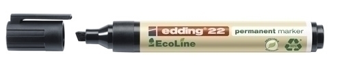 EDDING - MARCADOR PERMANENTE 22 ECOLINE BISELADO NEGRO (Ref.22001)