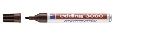 EDDING - MARCADOR PERMANENTE 3000 CONICO MARRON OSCURO (Ref.300018)