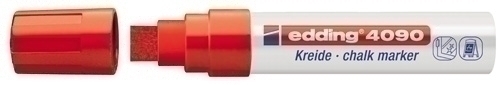 EDDING - MARCADOR TIZA LIQUIDA 4090 BISELADO ROJO (Ref.409002)
