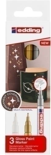 EDDING - ROTUL. 751 B/3 (blanco, oro y pla (Ref.7513999)