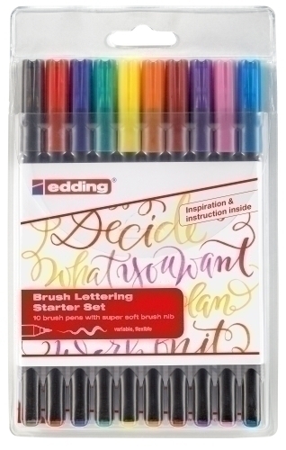 EDDING - ROTULADOR FIBRA 1340 BRUSHPEN ESTUCHE DE 10 (Ref.1340/10 S)