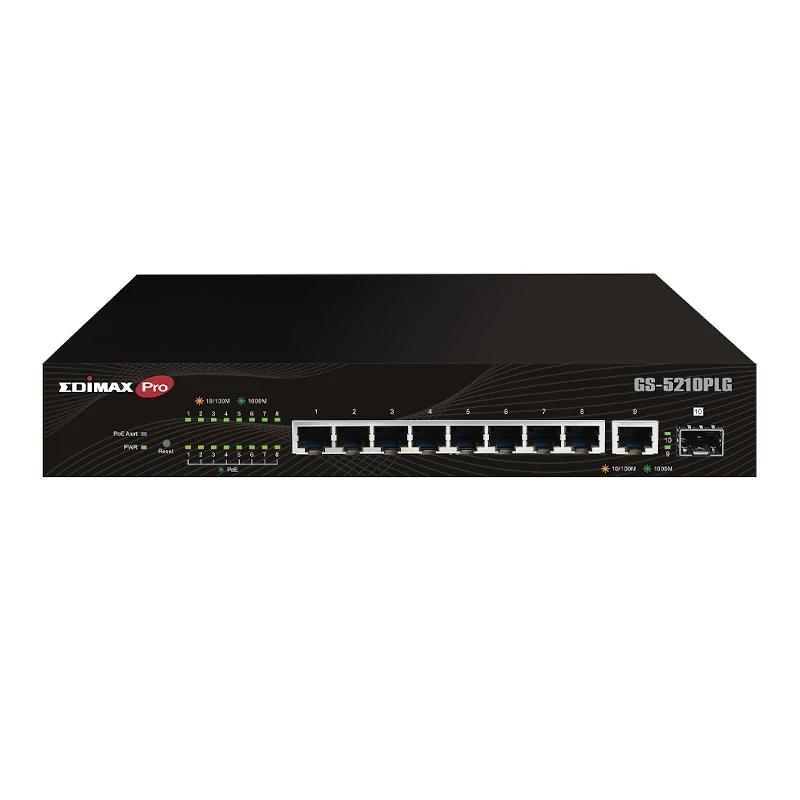 EDIMAX - Switch 10xGbE LR PoE+ (1xSFP) (Ref.GS-5210PLG)