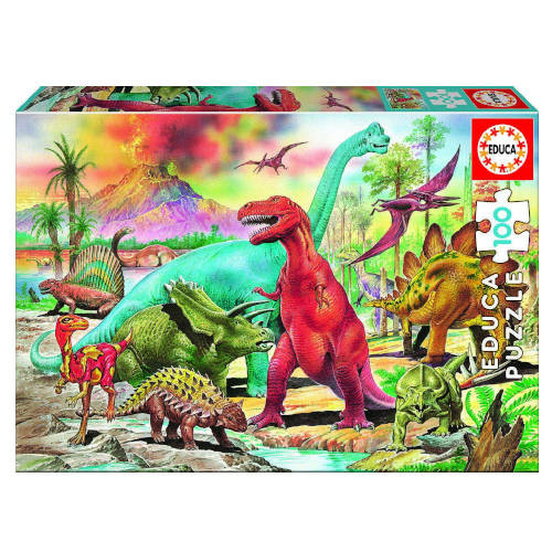 EDUCA BORRÁS - PUZZLE INFANTIL 100 DINOSAURIOS DE 6-8 AÑOS EDUCA BORRAS (Ref.13179)