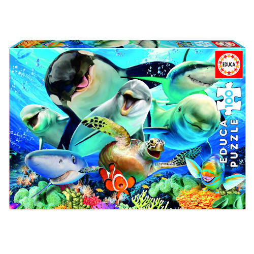 EDUCA BORRÁS - PUZZLE INFANTIL 100 SELFIE BAJO EL AGUA DE 6-8 AÑOS EDUCA BORRAS (Ref.18062)