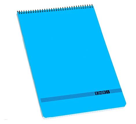 ENRI - CUADERNO ESPIRAL OFICINA 80H 4X4 TAPA BLANDA 4º AZUL -10U- (Ref.100302774)