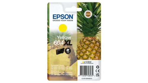 EPSON - Cartucho Amarillo 604XL XP-2200, WF-2910DWF Piña (Ref.C13T10H44010)