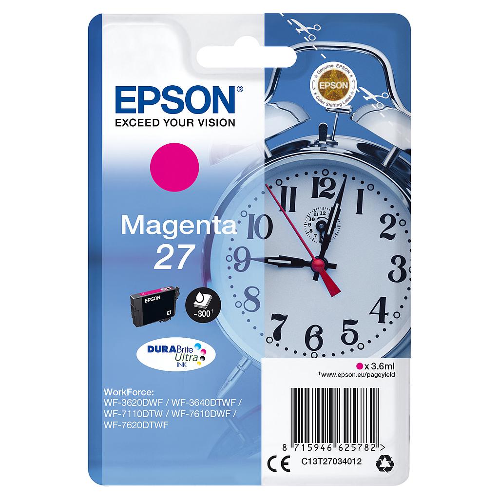 EPSON - CONSUMIBLES CARTUCHO 27 MAGENTA ET RF (Ref.C13T27034022)