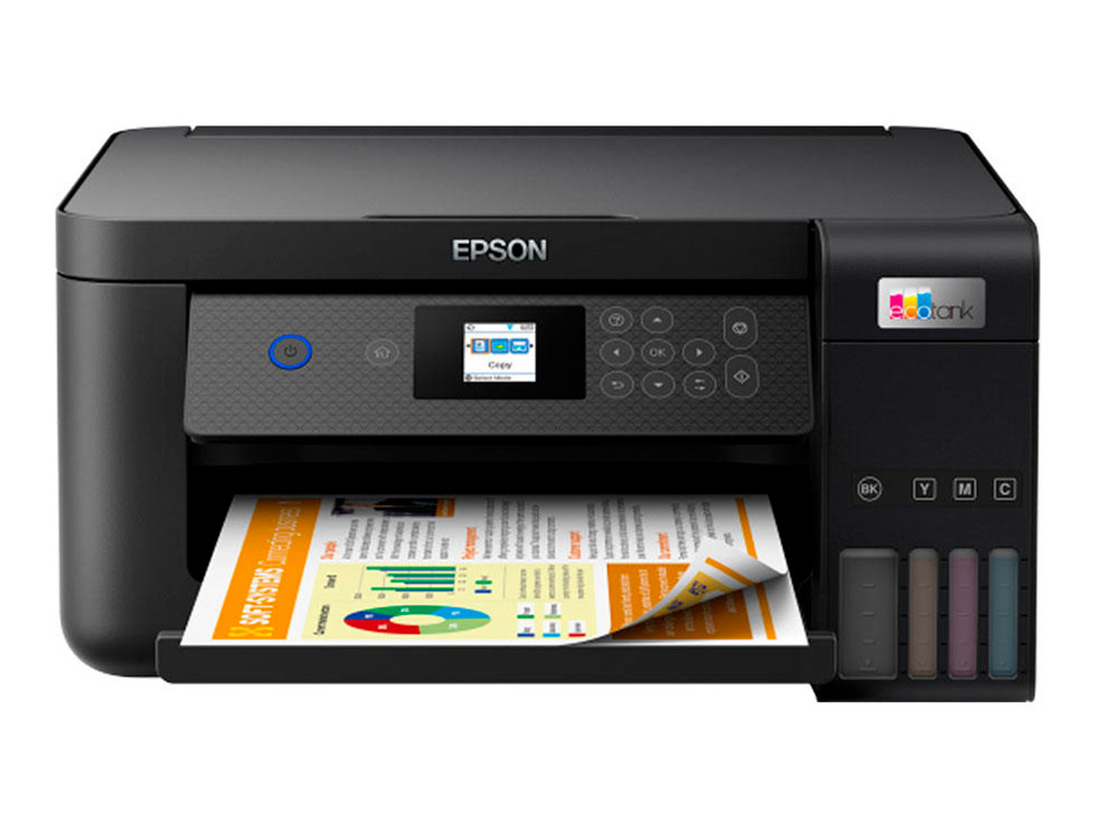 EPSON - EQUIPO MULTIFUNCION ECOTANK ET-2850 TINTA 10 PPM LCD 3,7 CM ESCANER COPIADORA IMPRESORA (Canon L.P.I. 5,25€ Incluido) (Ref.C11CJ63405)