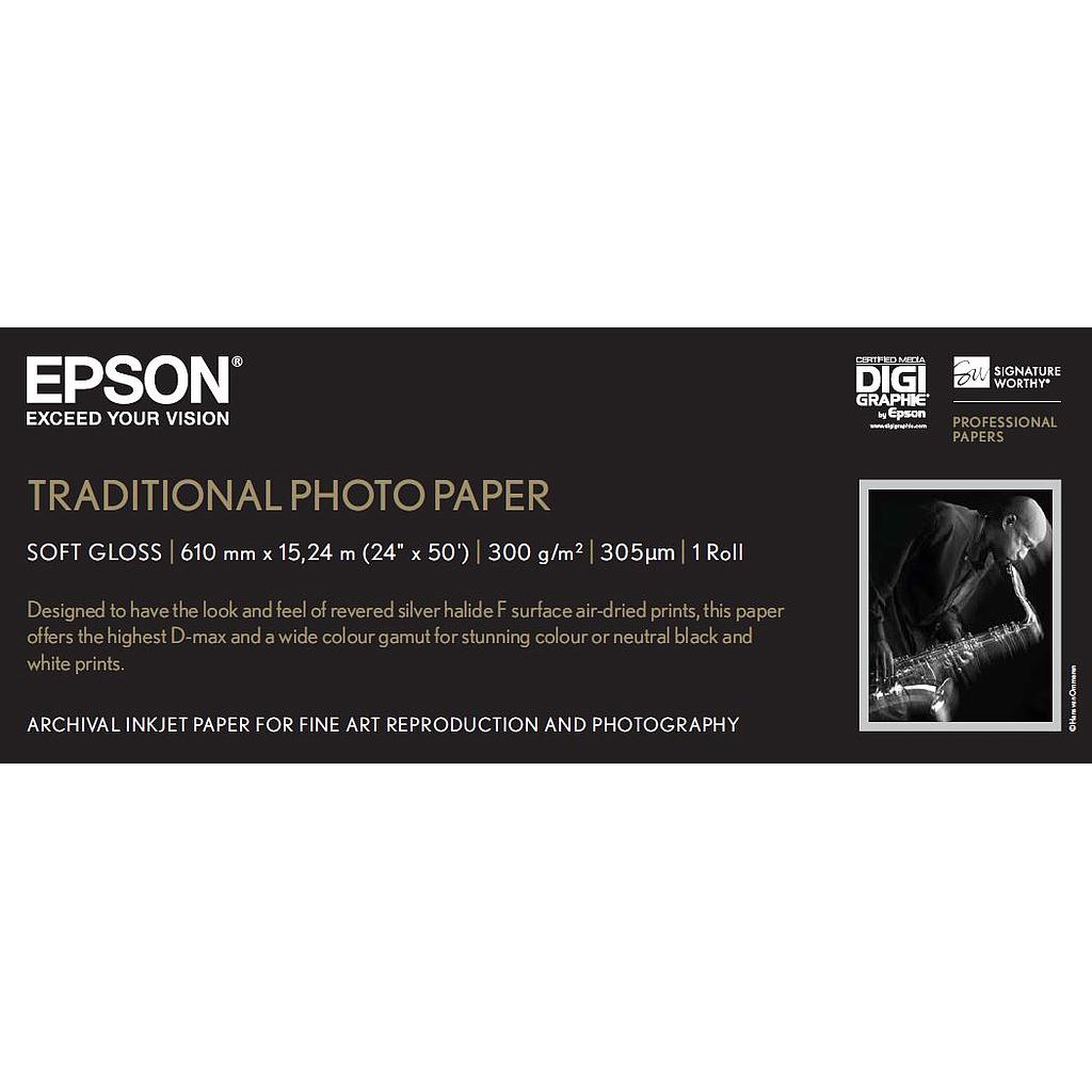 EPSON - GF papel Photo Traditional 24 x 15,2m - 300 g/m2 (Ref.C13S045055)