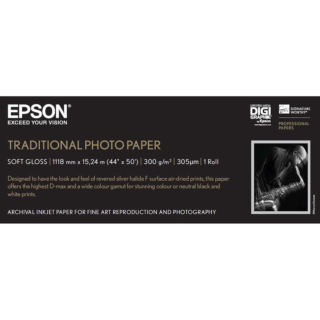 EPSON - GF papel Photo Traditional 44 x 15,2m - 300 g/m2 (Ref.C13S045056)