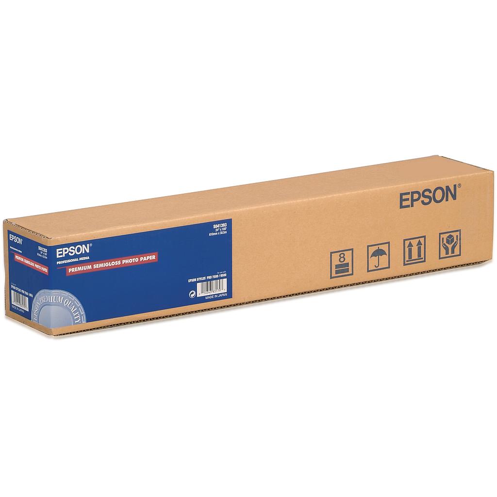 EPSON - GF Papel Premium SemmiGloss Photo, Rollo de 24 x 30.5m - 170 g/m2 (Ref.C13S041393)