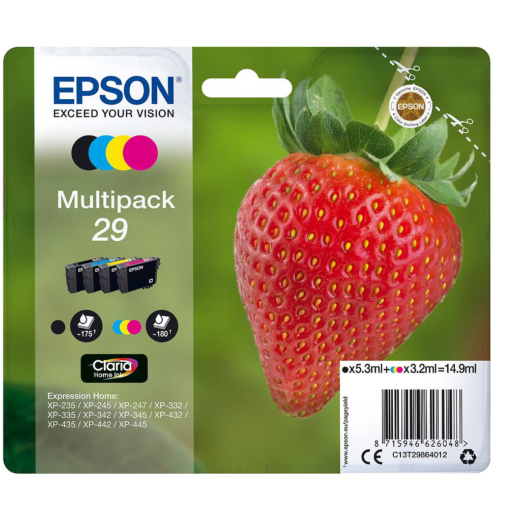 EPSON - Multipack 4-colours 29 Claria Home Ink FRESA RF+AM (Ref.C13T29864022)