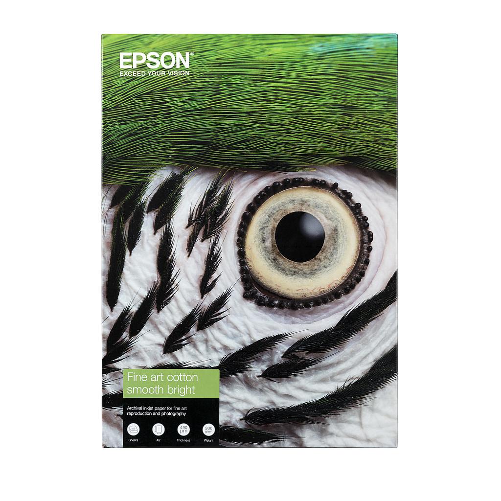 EPSON - papel Fine Art Cotton Smooth Bright 300 g/m2 - A3+ (Ref.C13S450275)