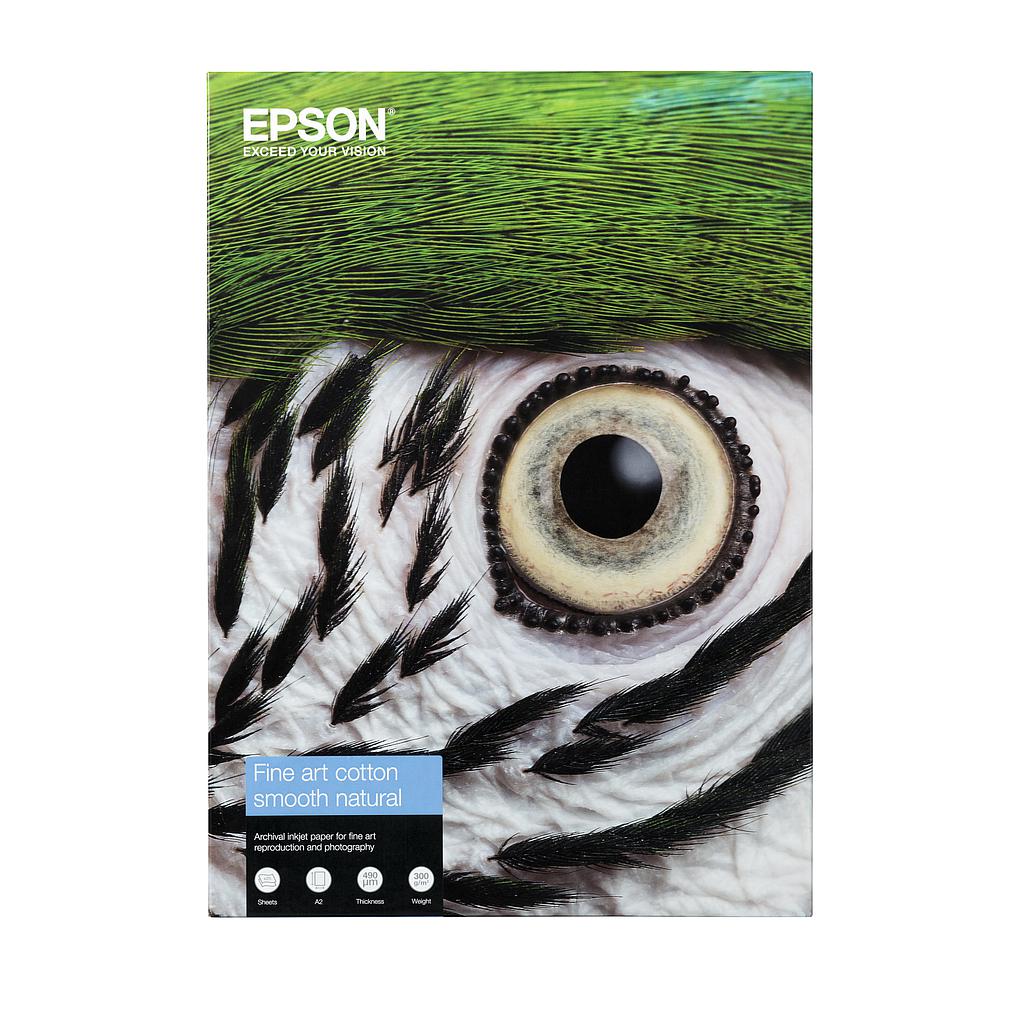 EPSON - papel Fine Art Cotton Smooth Natural 300 g/m2 - A2 (Ref.C13S450269)
