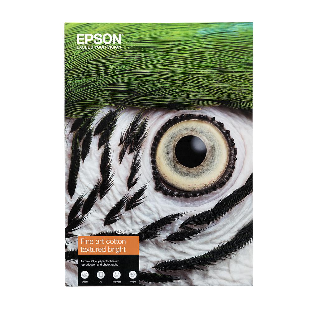 EPSON - papel Fine Art Cotton Textured Bright 300 g/m2 - A2 (Ref.C13S450290)