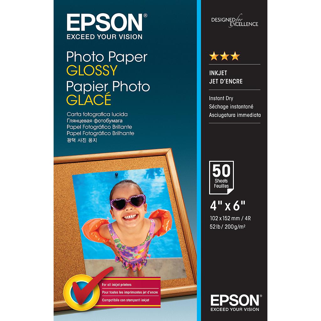 EPSON - Papel Photo Paper Glossy 10x15cm 50 hojas 200 grs (Ref.C13S042547)