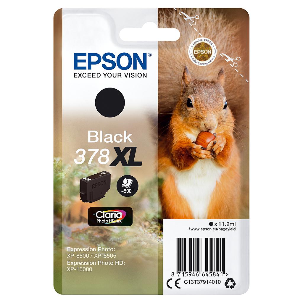 EPSON - Singlepack Black 378XL Claria Photo HD Ink con RF (Ref.C13T37914020)