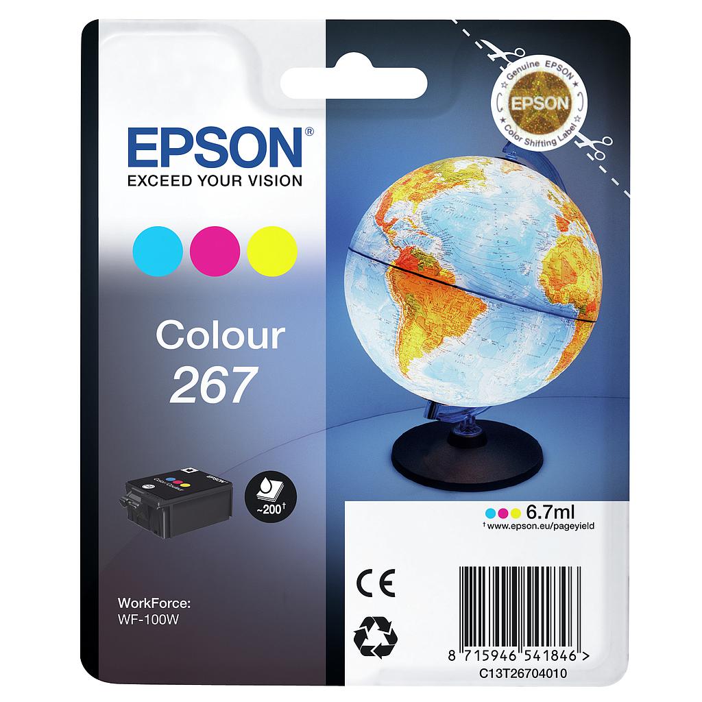 EPSON - Singlepack Colour 267 ink cartridge with RF (Ref.C13T26704020)