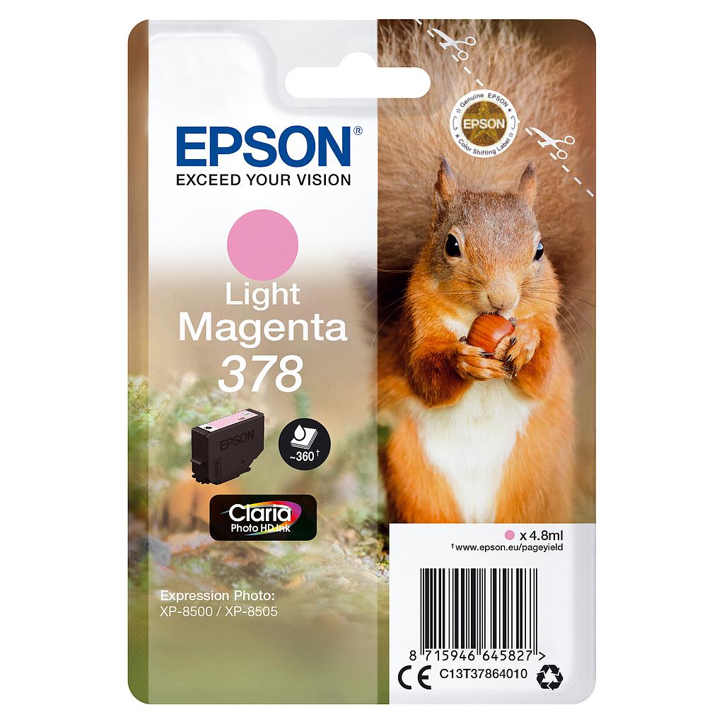 EPSON - Singlepack Light Magenta 378 Claria Photo HD Ink con RF (Ref.C13T37864020)