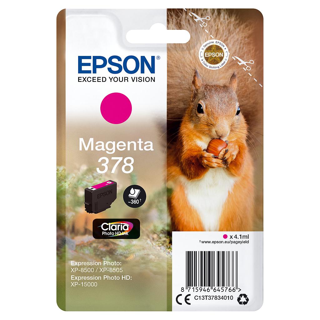 EPSON - Singlepack Magenta 378 Claria Photo HD Ink con RF (Ref.C13T37834020)