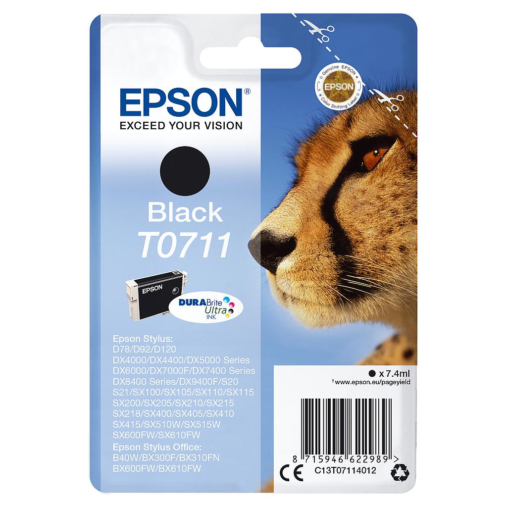 EPSON - Stylus D-78/92/120/DX-4000/5000/6000/7000F Cartucho Negro (Radiofrecuencia+acousticmagnetic)</ (Ref.C13T07114022)