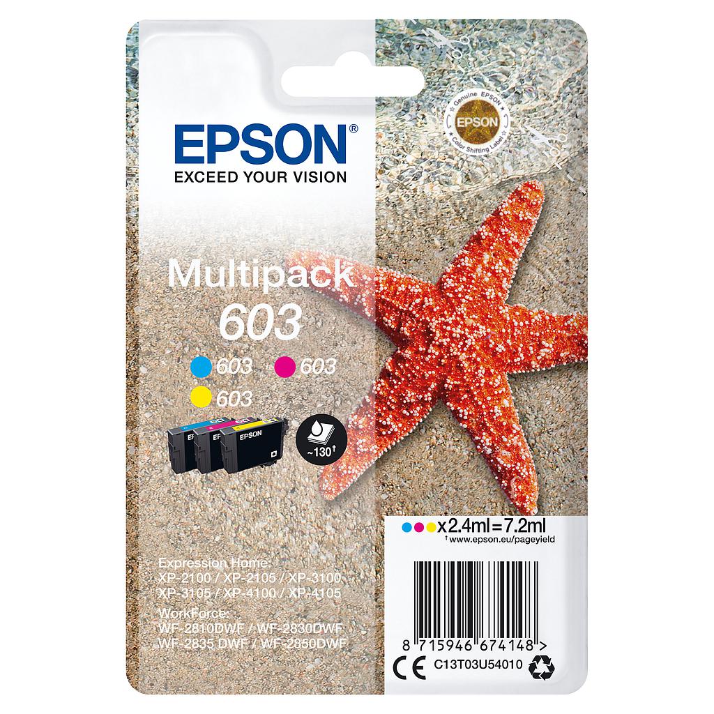 EPSON - tinta MultiPack Std Estrella de mar 3 tintas 603 RF / AM Multi (Ref.C13T03U54020)