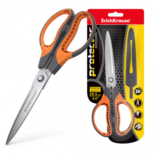 ERICH KRAUSE - ErichKrause Protector Universal Corte recto Gris, Naranja, Acero inoxidable (Ref.48057)