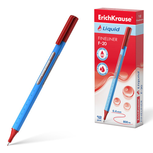 ERICH KRAUSE - FINELINER LIQUID F-20, COLOR DE LA TINTA: ROJO (Ref.47971)