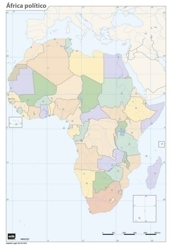 ERIK - MAPA MUDO COLOR POLITICO AFRICA (Ref.MM0127)