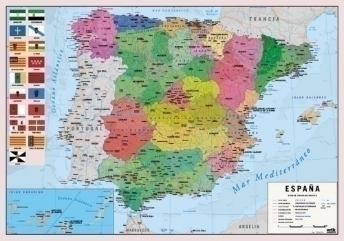 ERIK - VADE SOBREMESA ESCOLAR 35x49 MAPA DE ESPAÑA (Ref.TSEH295)