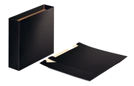 ESSELTE - CAJETÍN PARA ARCHIVADORES A4 LOMO ANCHO CARTÓN NEGRO BRILLANTE (Ref.624150)