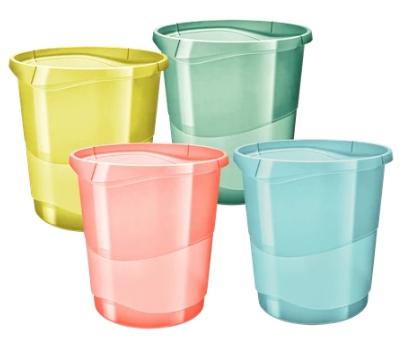 ESSELTE - PAPELERA COLOUR´ICE TRANSPARENTE SURTIDOS -12 UD- (Ref.626291)