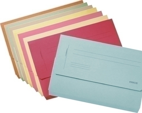 ESSELTE - SUBCARPETA POCKET (BOLSA FUELLE) 275g Fº BEIGE PAQUETE de 25 (Ref.15840)