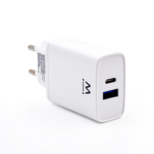 EWENT - Cargador rapido Q3 20w Usb-C y Usb-A (Ref.EW1321)