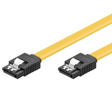 EWENT - 0.5m, 6GBs, SATA 3 cable de SATA 0,5 m SATA 7-pin Negro, Amarillo (Ref.EC1511)