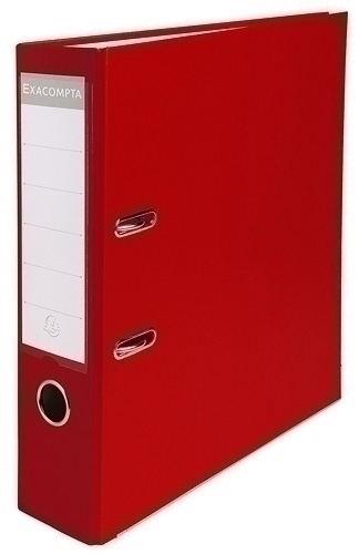 EXACOMPTA - ARCHIVADOR palanca FORRADO PP RADO A4 80mm ROJO (Ref.918403B)