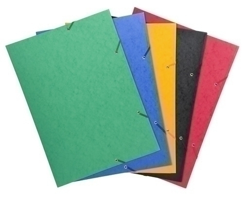 EXACOMPTA - CARPETA de GOMAS y SOLAPAS CARTON A3 SURTIDO (5 col.) (Ref.59500E)