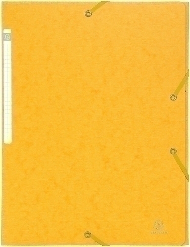 EXACOMPTA - CARPETA de GOMAS y SOLAPAS MAXI CARTON GOFRADO A4 con ETIQUETA AMARILLO (Ref.55959E)