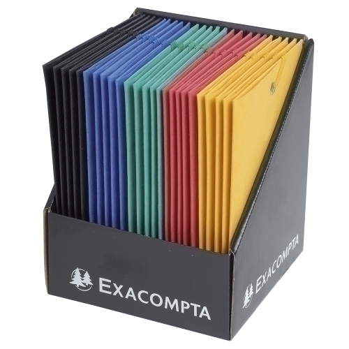 EXACOMPTA - CARPETA de GOMAS y SOLAPAS SCOTTEN CARTON POCKET 12x16 SURTIDO (5 col.) (Ref.50750E)