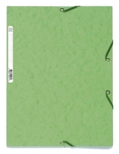 EXACOMPTA - CARPETA de GOMAS y SOLAPAS SCOTTEN NATURE FUTURE CARTON A4 con ETIQUETA VERDE CLARO (Ref.55513E)