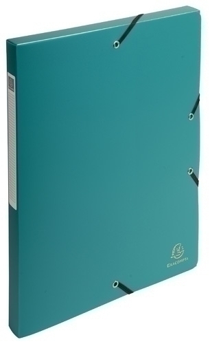 EXACOMPTA - CARPETA de PROYECTOS EXABOX PP LISO OPACO A4 GOMAS 2,5 cm VERDE (Ref.59683E)