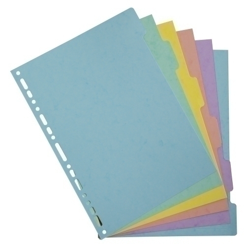 EXACOMPTA - SEPARADORES CART. A4 400g 6 ps (Ref.7706E)