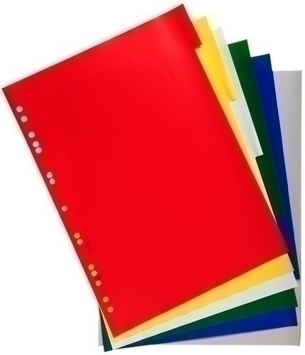 EXACOMPTA - SEPARADORES PP FLEXIBLE OPACO A4 6 pestañas 11 taladros (Ref.3006E)
