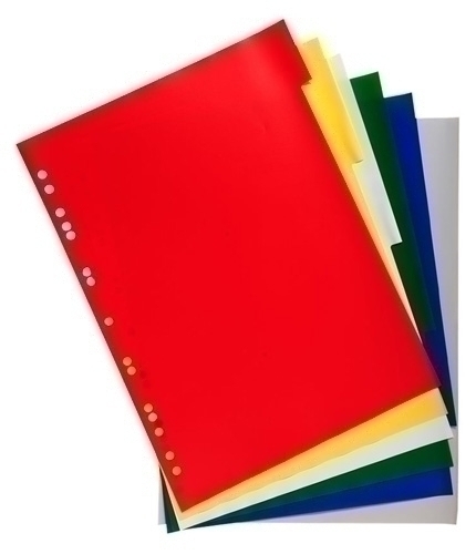 EXACOMPTA - SEPARADORES PP FLEXIBLE OPACO A4+ 6 pestañas 11 taladros (Ref.83H)