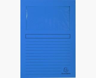 EXACOMPTA - SUBCARPETA A4 FOREVER CON VENTANA AZUL MARINO 120GR -100U- (Ref.50102E)